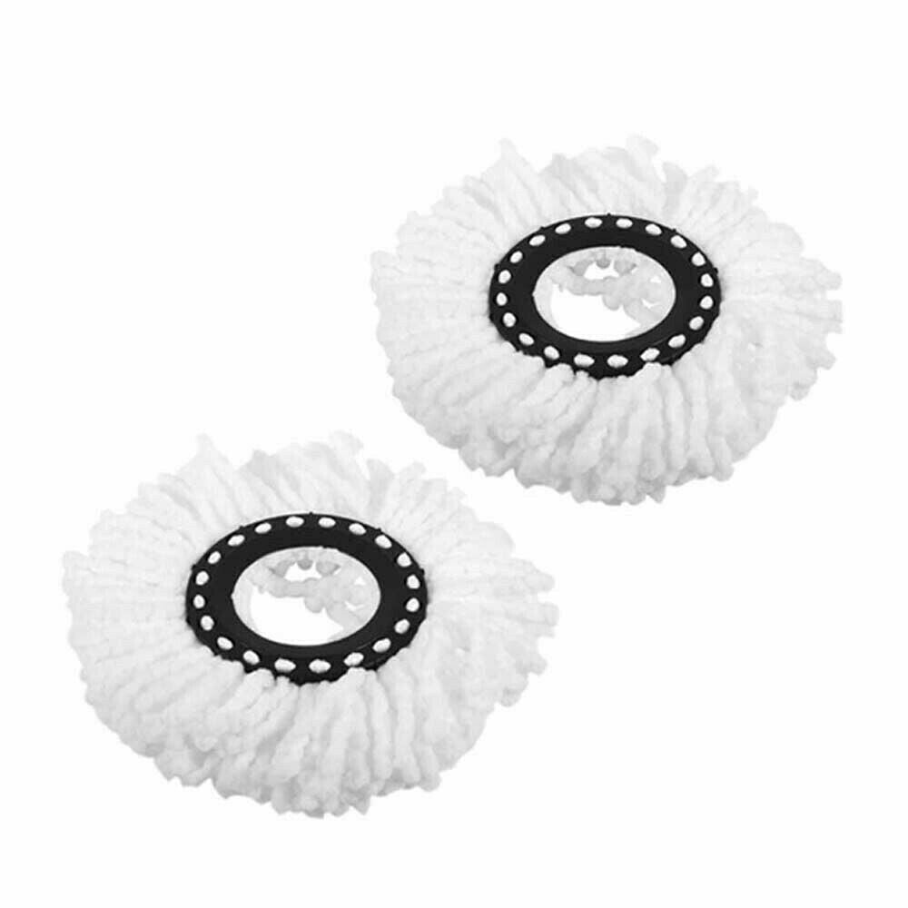 360° Rotating Magic Spin Floor Mop Bucket Set Microfibre with 2 Heads for Cleani