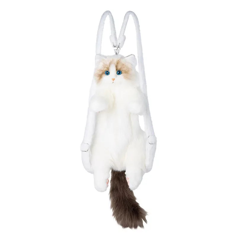 Plush CAT Backpack for Boys Girls Kids Children Schoolbag Cute Cartoon School Bags Kindergarten Preschool Baby Bag