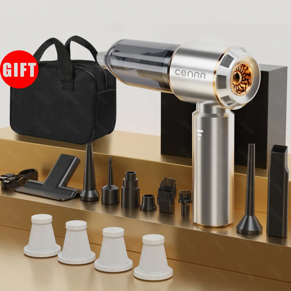 998000PA Mini Car Vacuum Cleaner Cordless Powerful Wireless Car Cleaner Handheld Portable Vacuum Cleaner Cleaning Machine